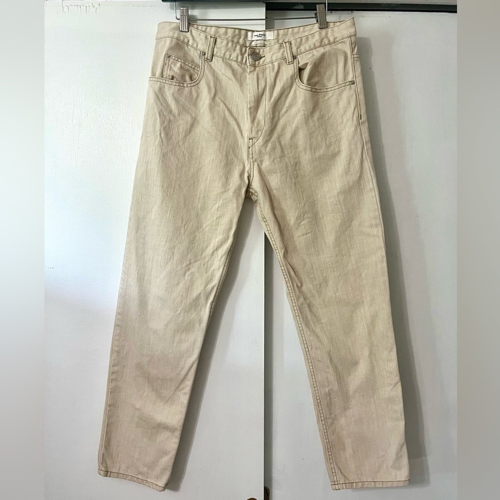 Isabel Marant Étoile Straight Leg Cream Beige Jeans